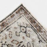 5x9 Brown & Beige Madallion Pattern Vintage Rug, 171x267Cm