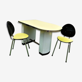Ensemble table et chaise des années 50 en formica