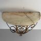 Mid-century floating wall console in wrought iron, 1950, Italy