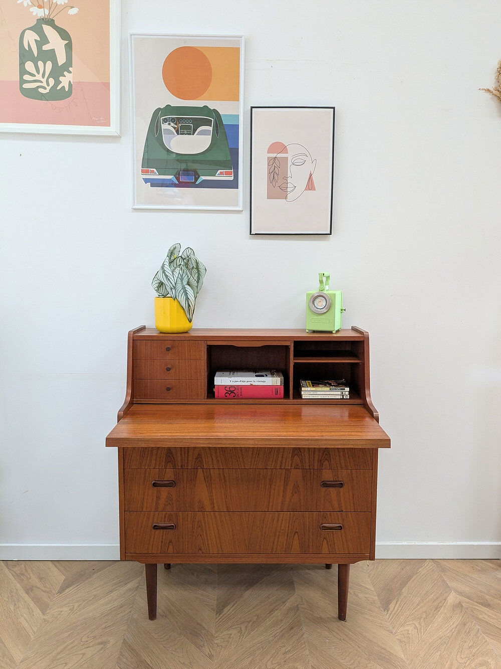 Vintage Scandinavian teak secretary