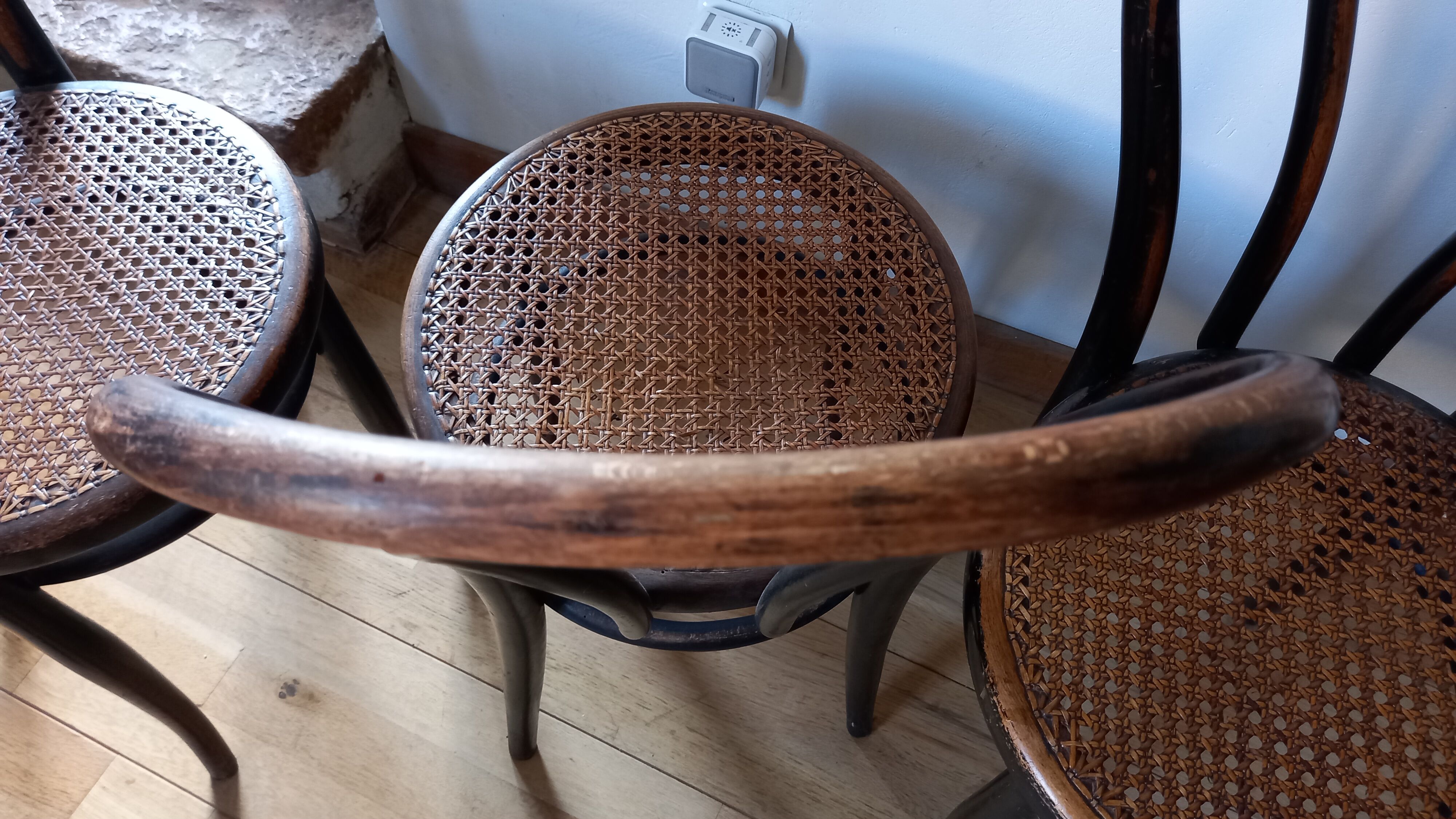 Lot de 4  chaises bistrot signées J § J Kohn 1900