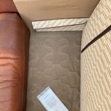 Cognac leather armchair Gerard Guermonprez