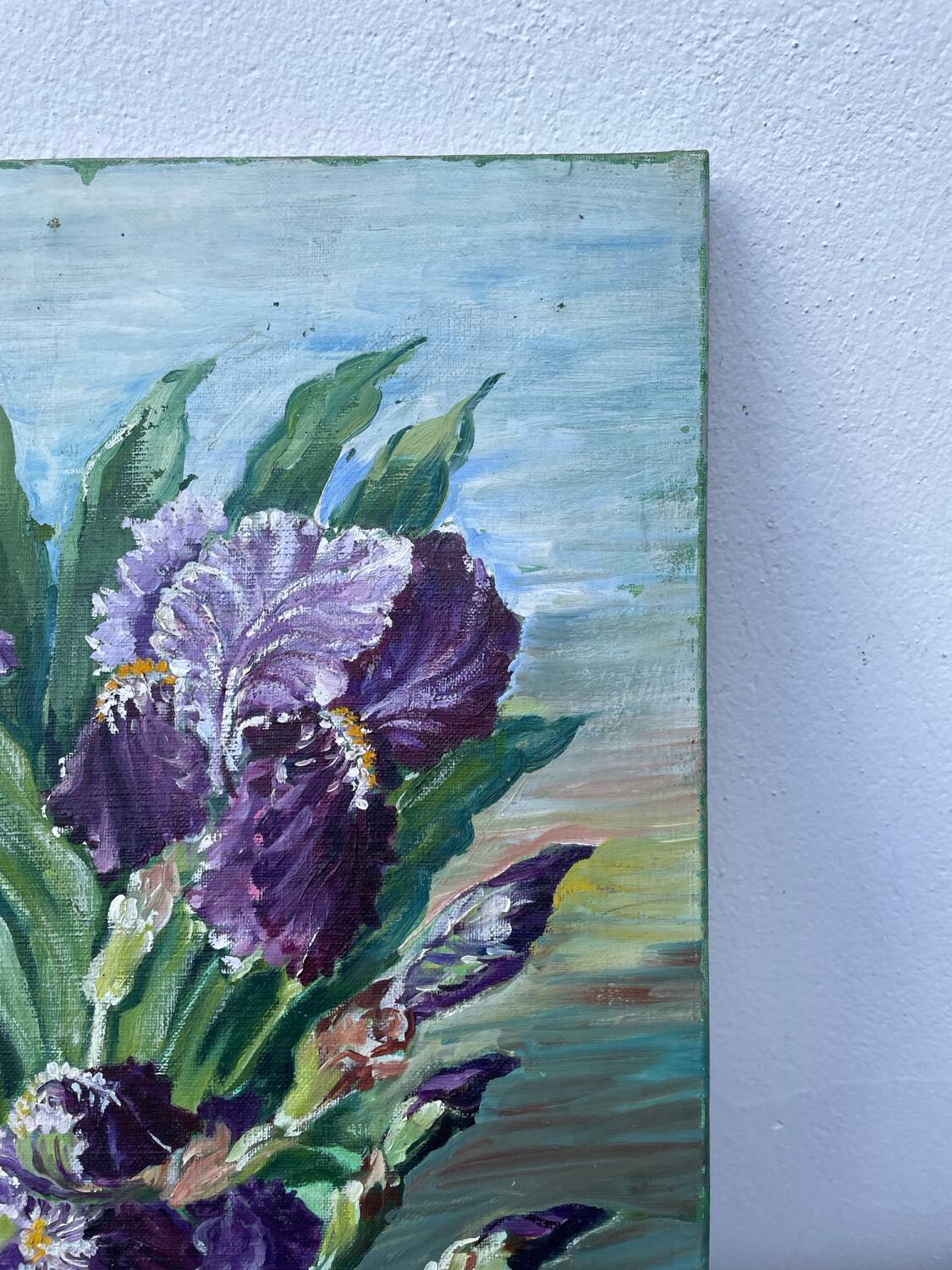 Bouquet of flowers old painting