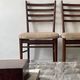 Lot de 2 chaises en bois filaire dans le gout de Gio PONTI , Italie 1970