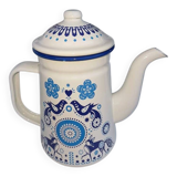 vintage blue and white enamel coffee or teapot