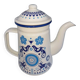 vintage blue and white enamel coffee or teapot