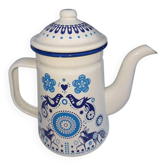 vintage blue and white enamel coffee or teapot