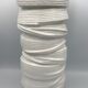 Vase tubular shape MODERNIST in ceramic enamelled White 30.5 cm