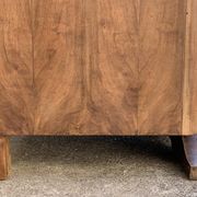 Commode haute art déco pieds moustache noyer brut 1930