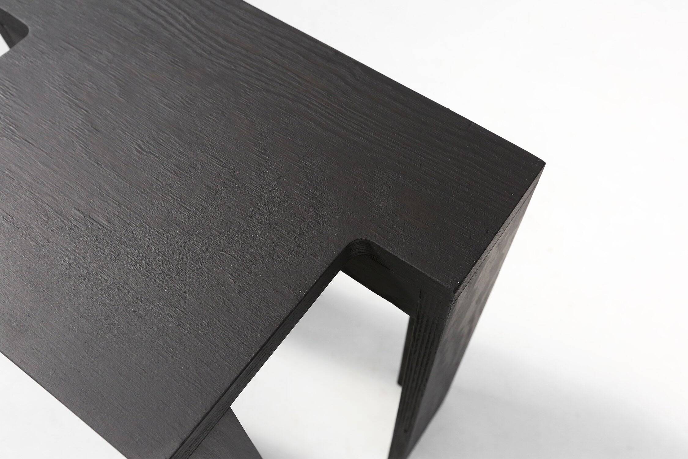 Black Stackable Stool by Bram Vanderbeke, Belgium