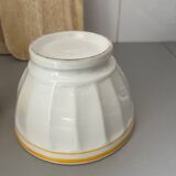 Antique faceted earthenware bowl