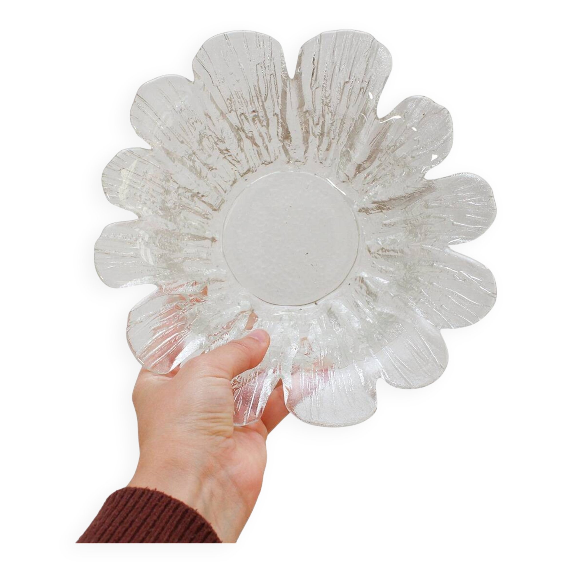 Big glass serving bowl by Holmegaard