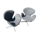 Pair of armchairs Swan armchairs by Arne Jacobsen, Fritz Hansen edition