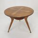 Italian wooden coffee table with brass feet 1960's