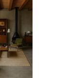 Flat-woven jute Indian rug, 1970s