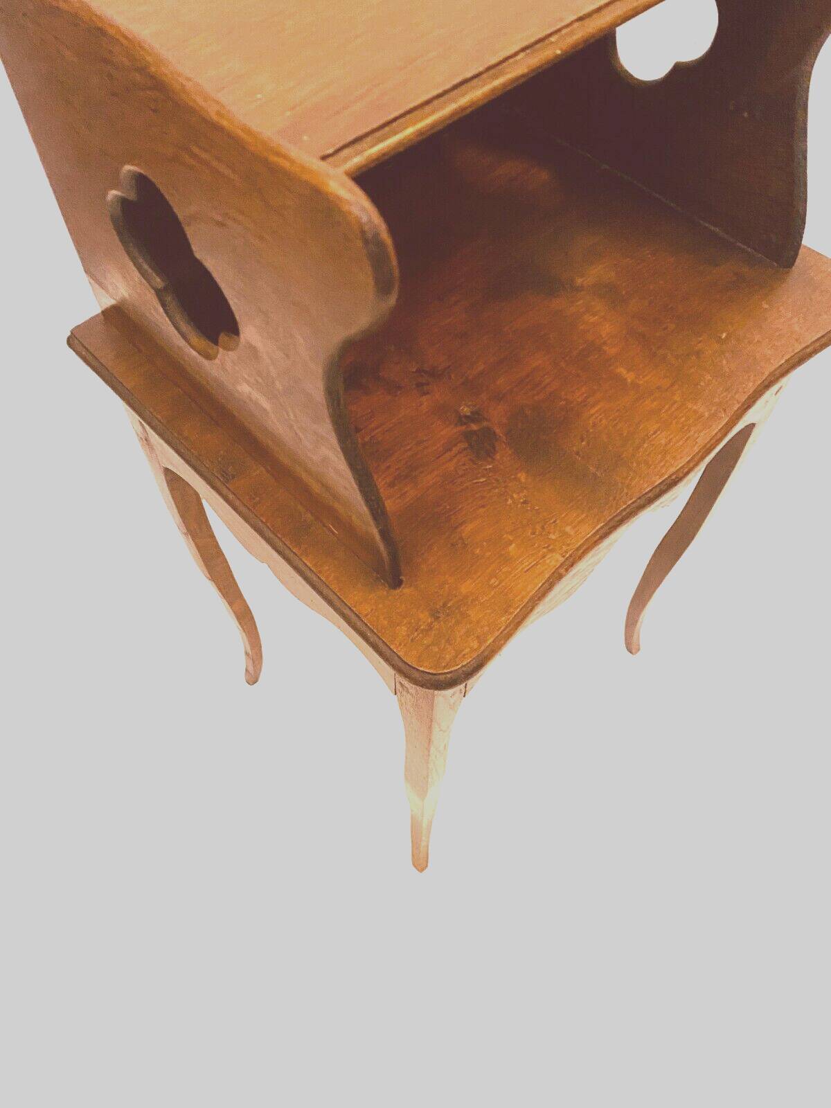 Louis XV style bedside table in solid oak 19th century