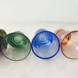Set of 6 colored alcohol glasses
