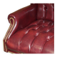 Fauteuil de bureau Chesterfield Wingback en cuir vintage
