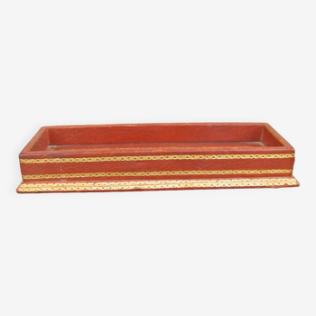 Red leather pencil box