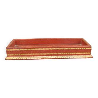 Red leather pencil box