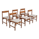 Ensemble de 6 chaises de salle à manger en chêne par Meubelatelier Vanda Watervliet, années 1960.