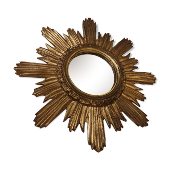 Golden Vintage Sun Mirror