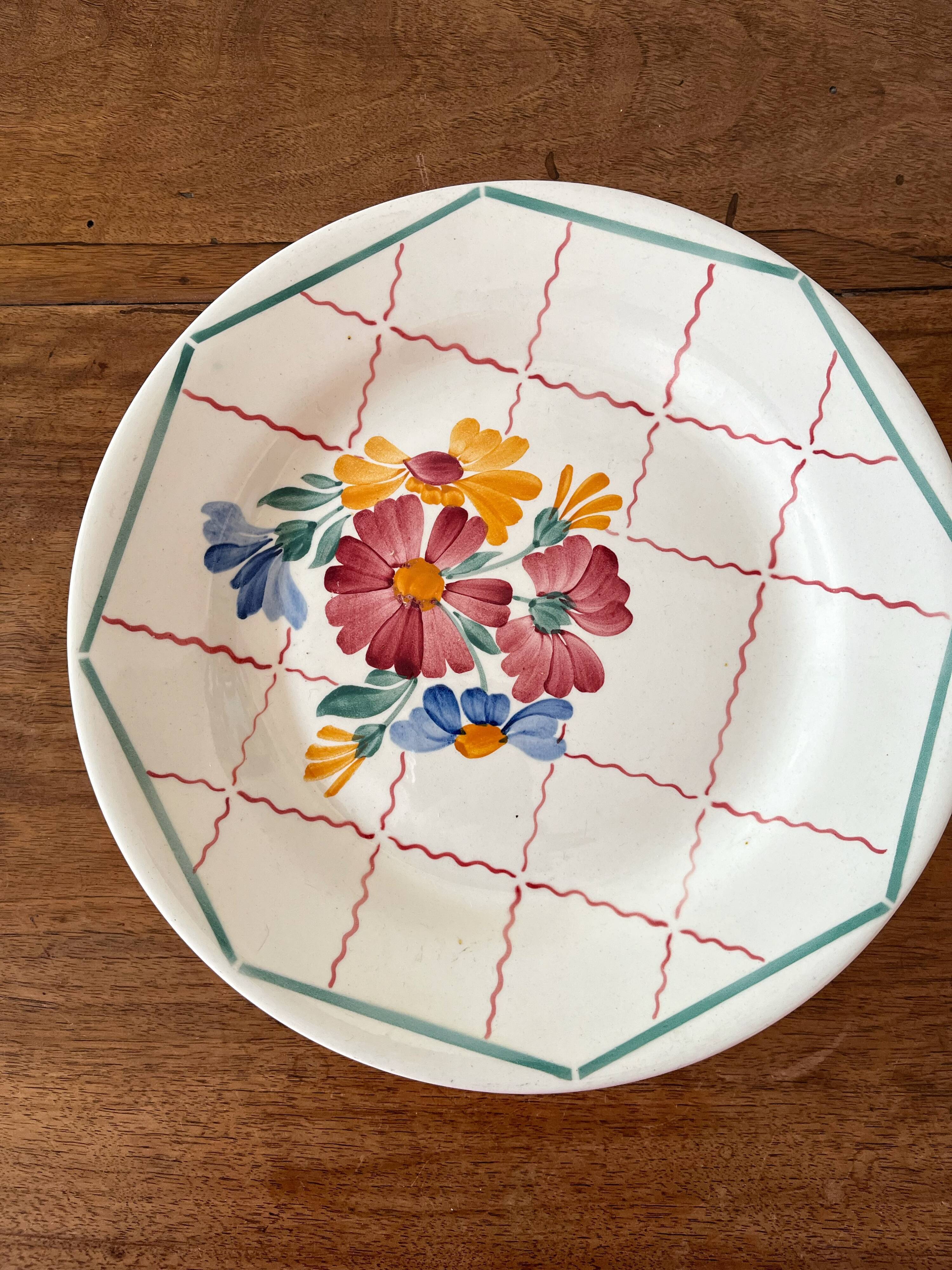 Low earthenware compotier Grasse, HBCM (Hippolyte Boulenger - Creil Montereau)
