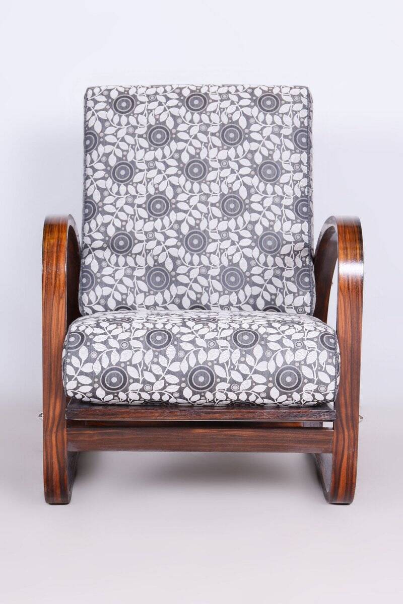 Art Deco Reclining Armchair attributed to Jindřich Halabala for Up Závody, 1920s