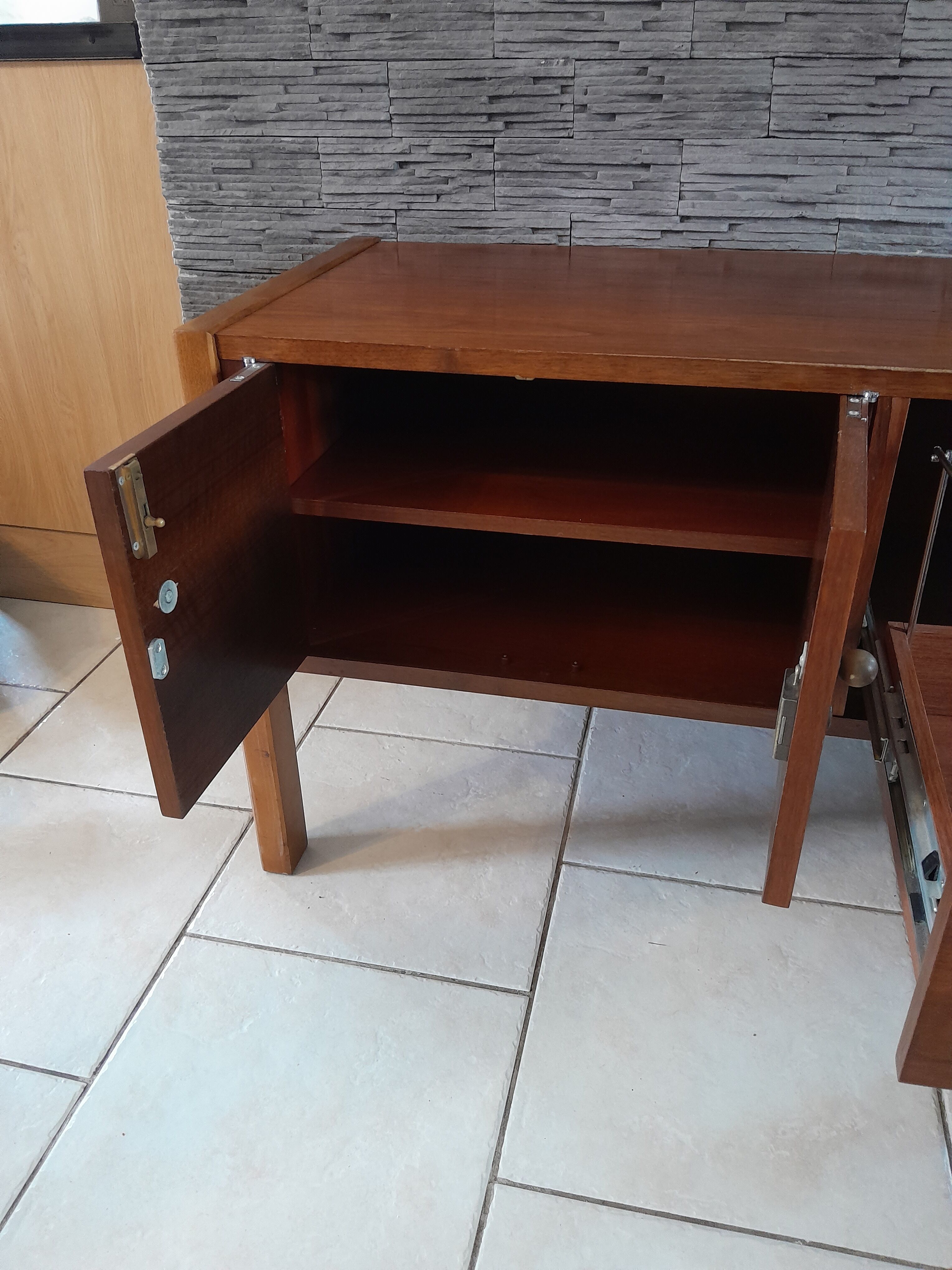 Scandinavian teak sideboard file storage unit