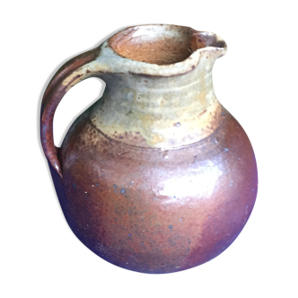 Pitcher in two-tone glazed stoneware