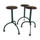 Ensemble de 3 tabourets industriels
