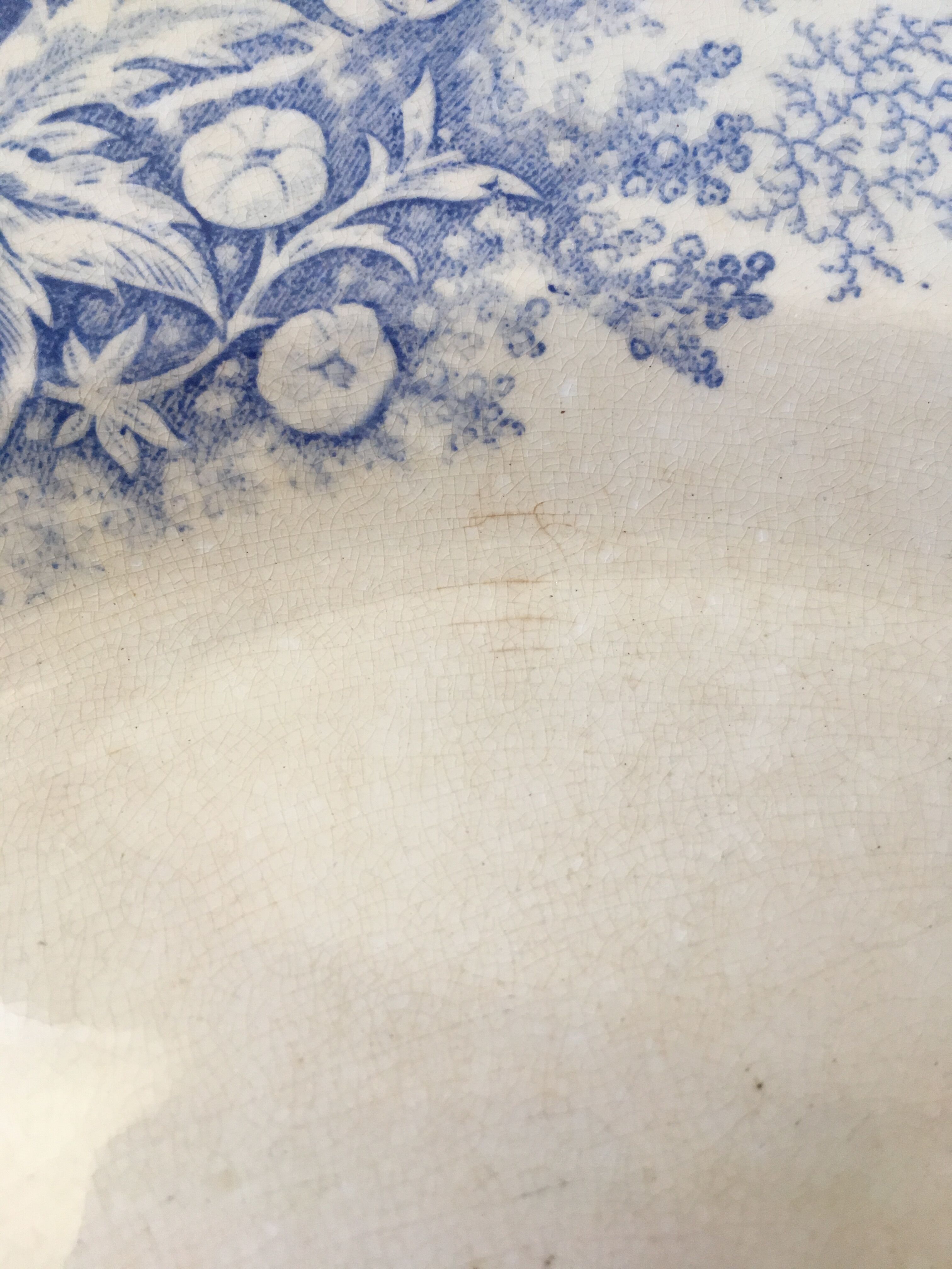 Very old serving dish in iron earth