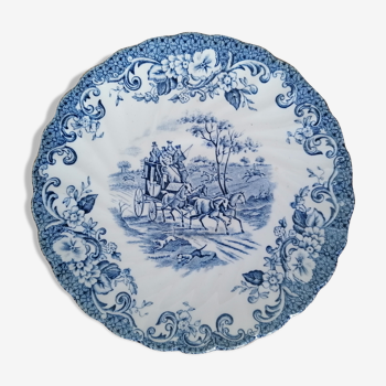 Sweet plate Johnson Bros England blue and white