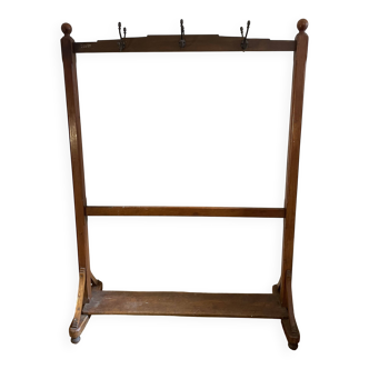 Vintage exotic wood coat rack