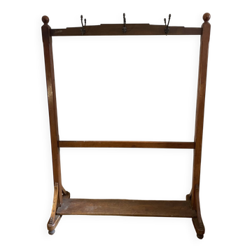 Vintage exotic wood coat rack