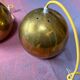 Set of 2 vintage Danish brass design pendant - Louis Poulsen Topan style