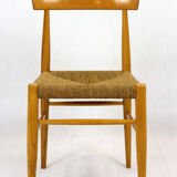 Vintage Czech straw chairs, 1960s, set of 4