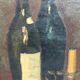 Still life with bottles of wine and candle district XX century