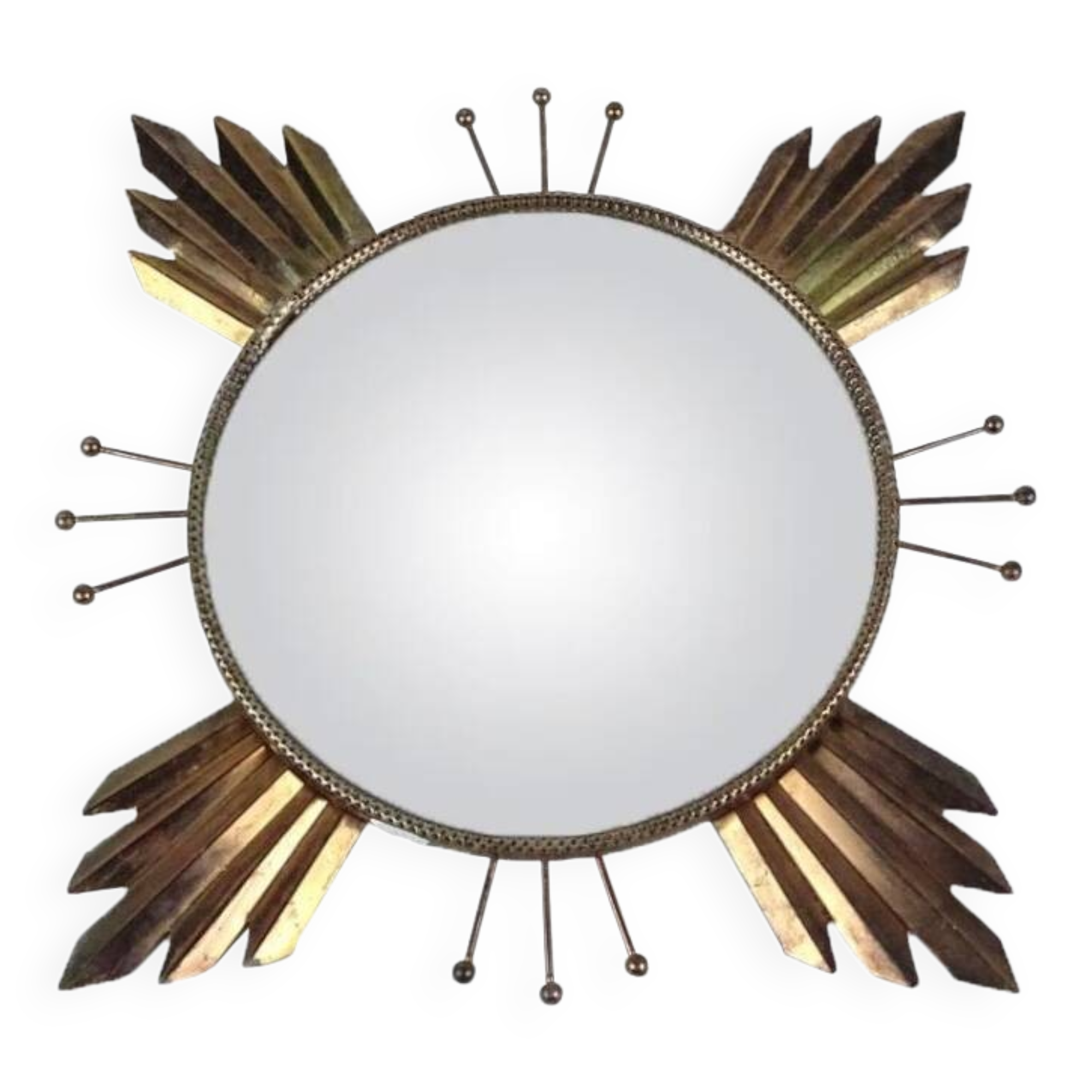 Large Sun Mirror • Witch's Eye • Brass/Metal • 1970