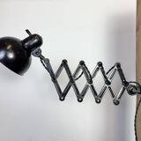 Black Industrial Bauhaus Scissor Wall Lamp from Kaiser Idell, 1930s