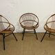 Fauteuils en rotin pieds métal