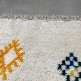 Tapis azilal blanc coloré - 210x140cm