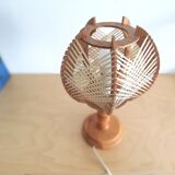 1960s wooden table lamp