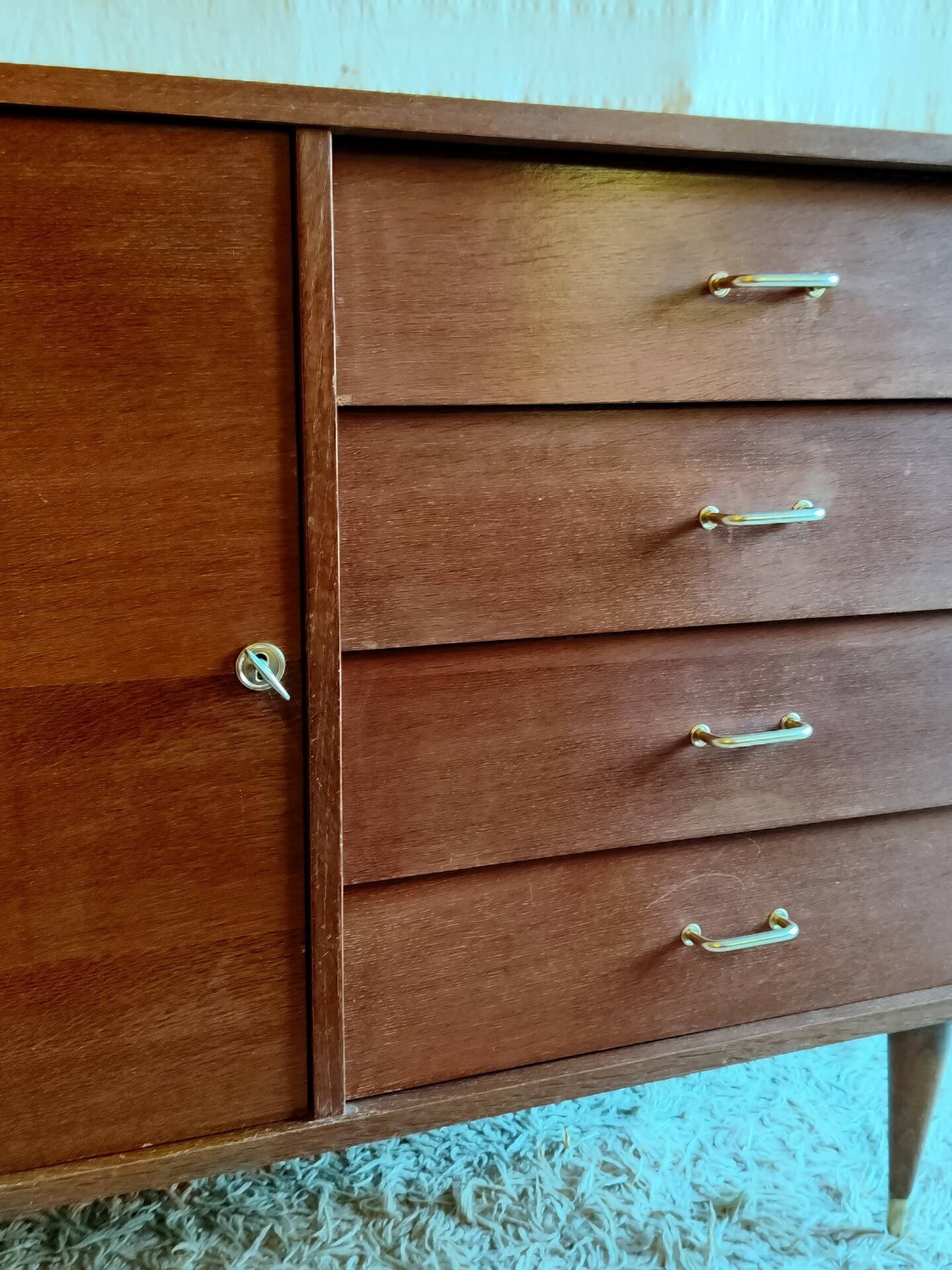Vintage wooden sideboard / buffet - mid 20th century