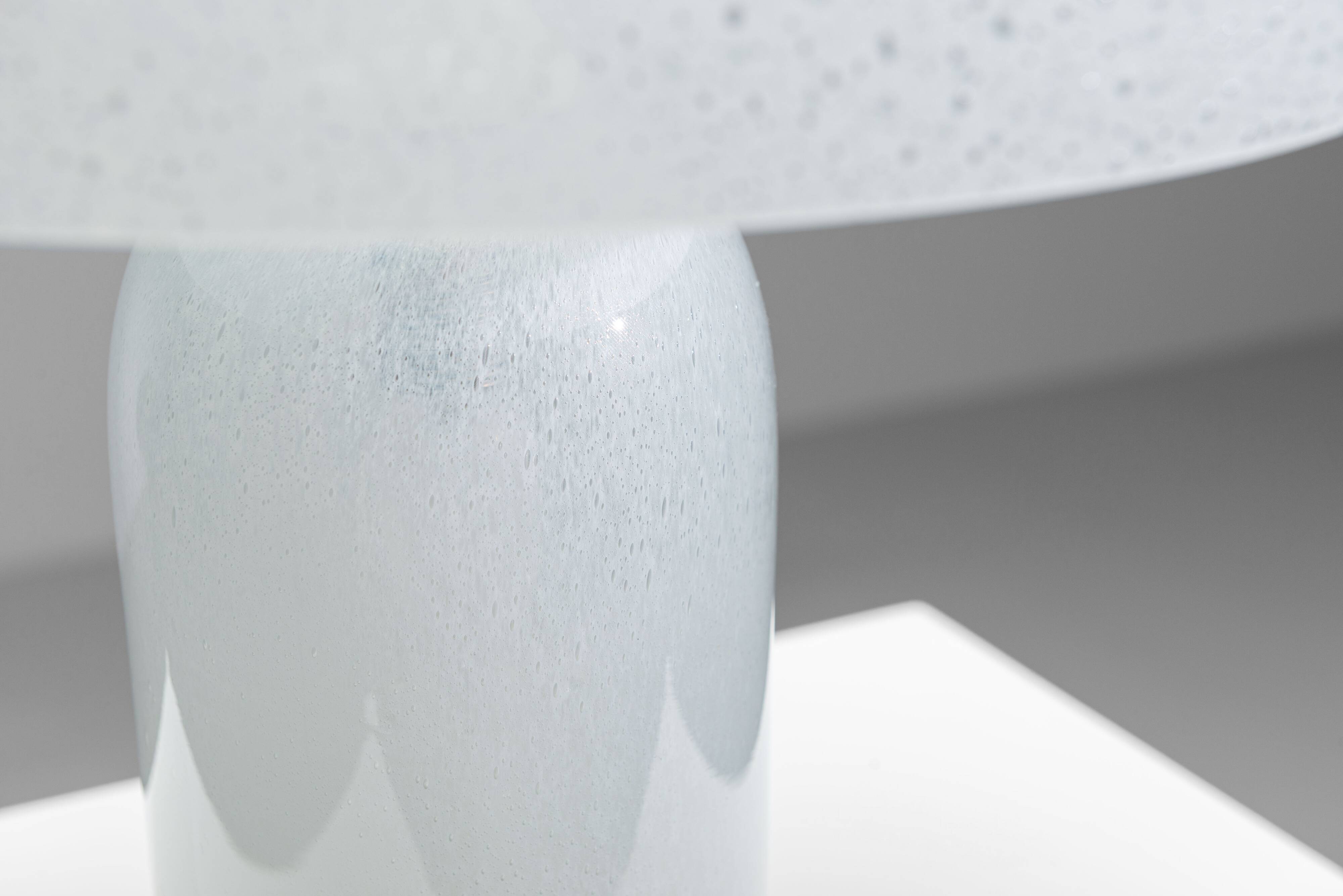 Doria table lamp in bubble glass with rainbow coloured details