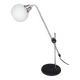 Chrome and white opaline pendulum lamp, 1970.