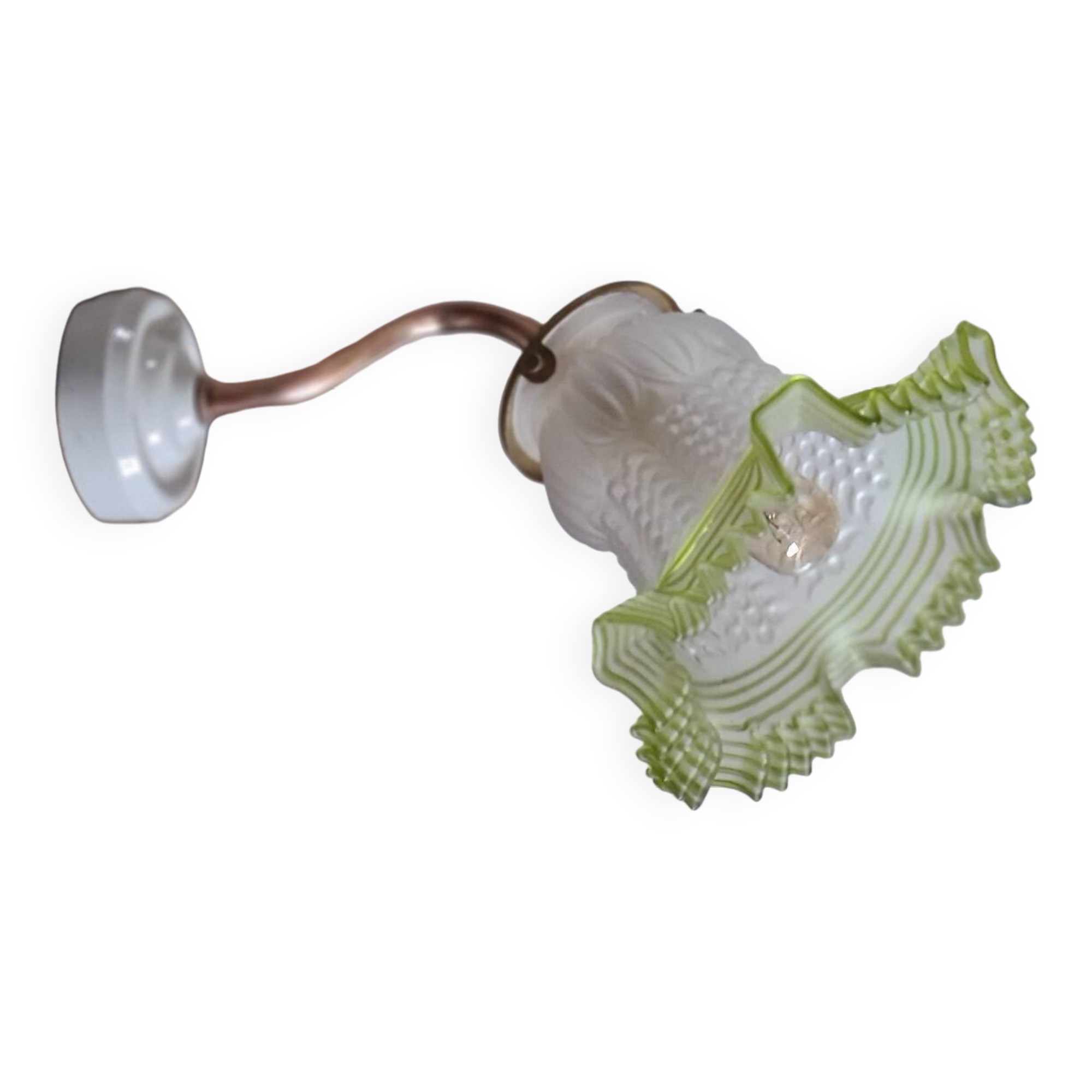 Green tulip wall light