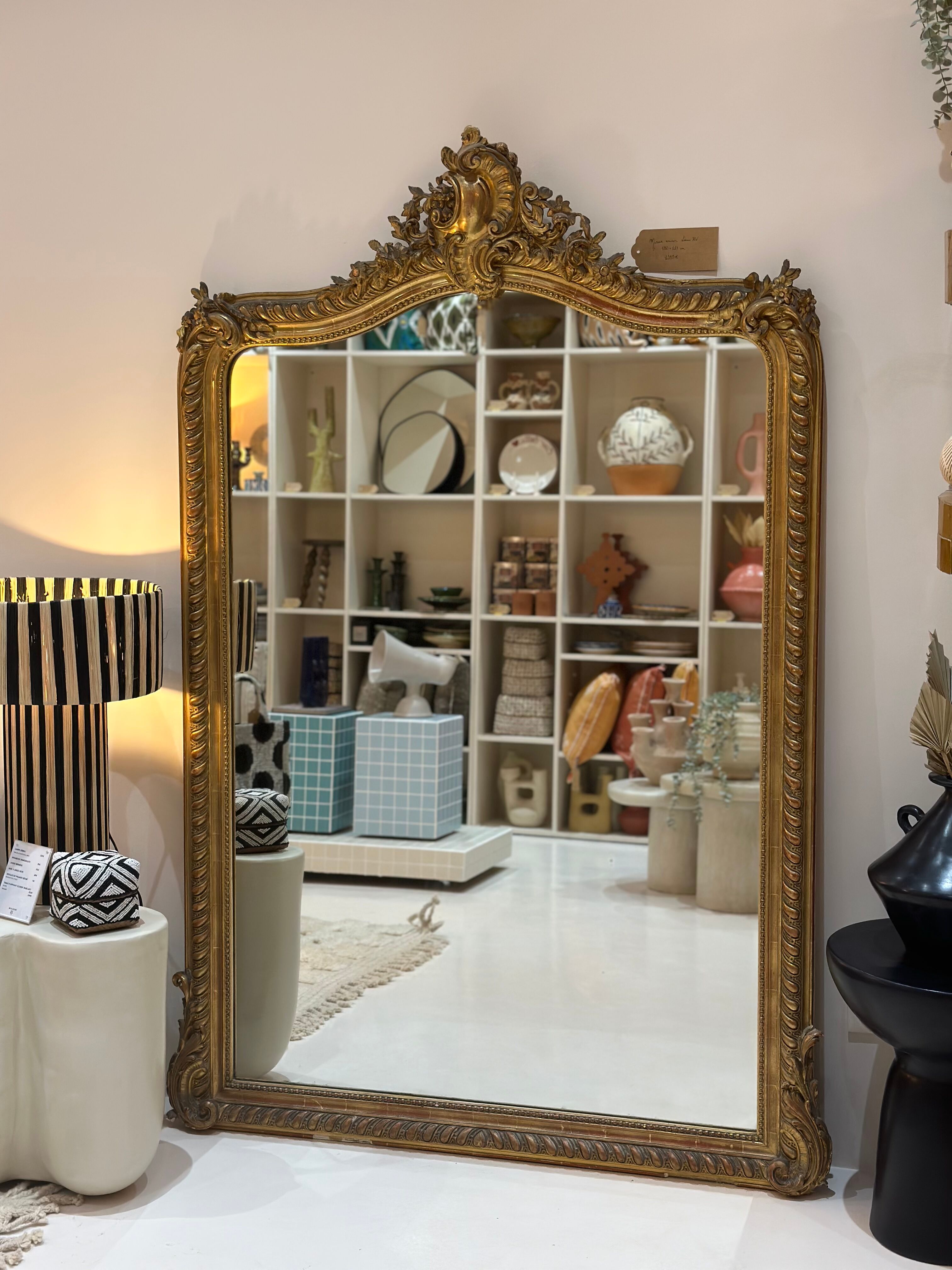 Large old mirror louis Philippe