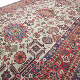 Vintage Wool Azerbaijan Carpet Area Rug- 134x216cm