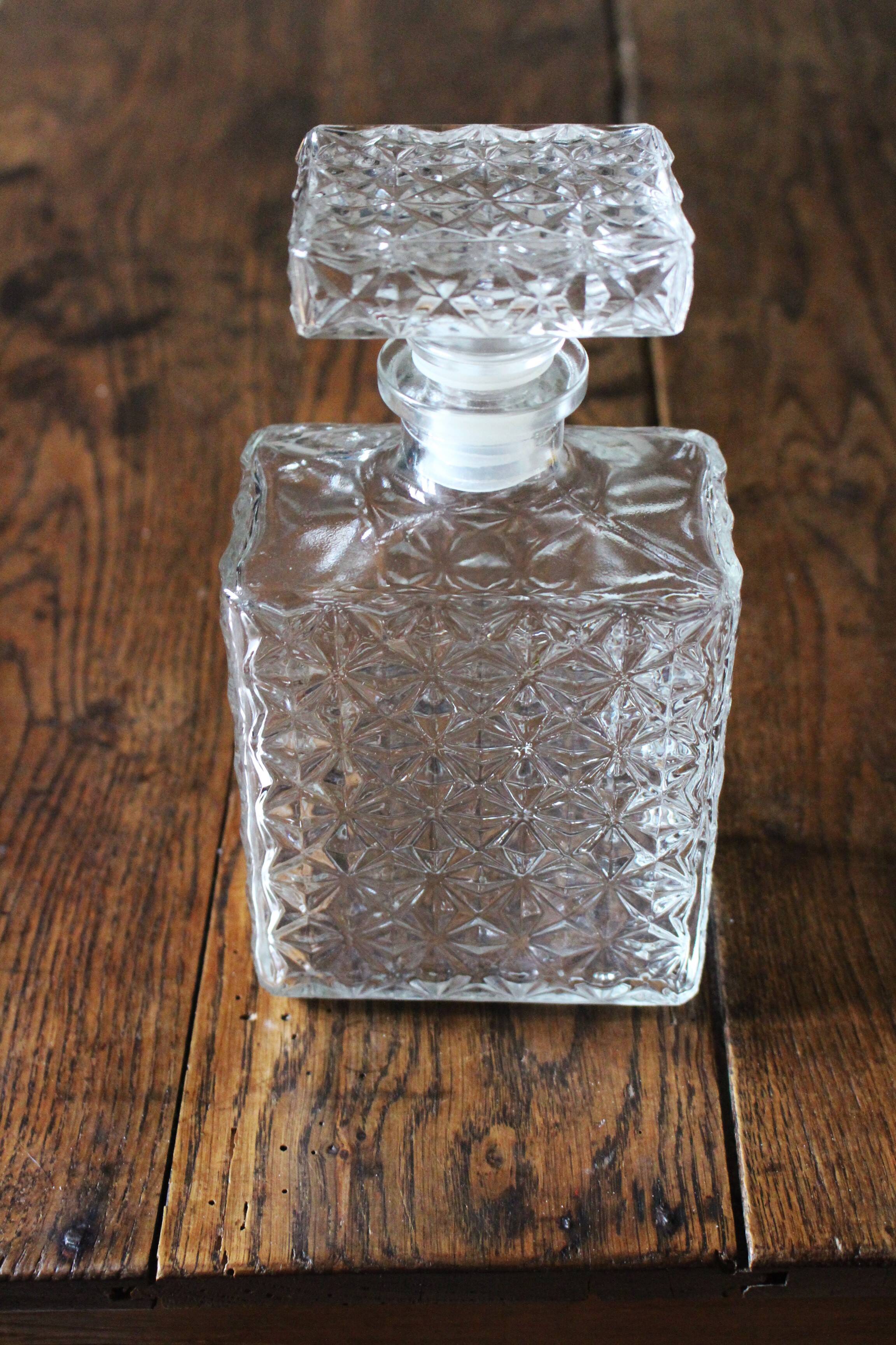 Carafe à whisky en cristal étoiles années 80